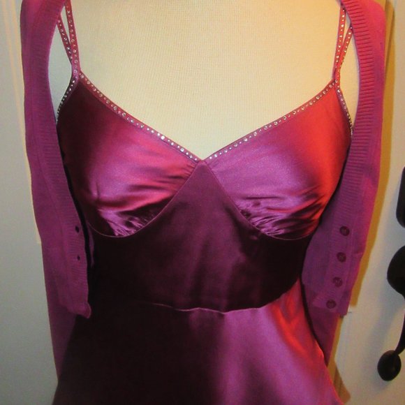 Express Sweaters - NWT Express 90s Y2K Camisole (S) Arm Warmer Shrug (sz M) set in PInk/Burgundy